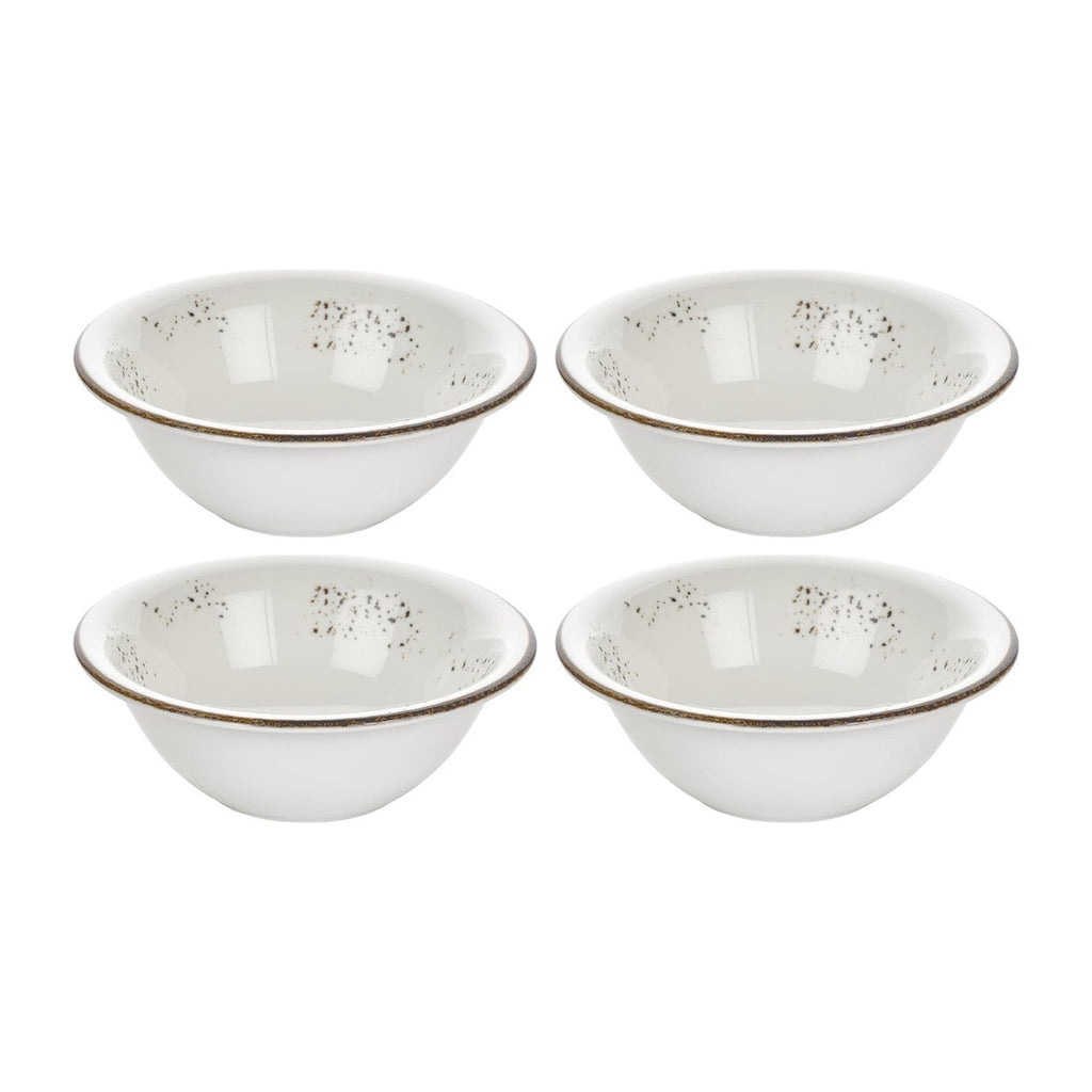 Harmony Elegance dia.6" h:2" 12 oz. Round Brown Vitrified Bowl (Set of 4)