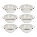 Harmony Elegance dia.7.75" h:2.75" 30 oz. Round Brown Vitrified Bowl (Set of 6)
