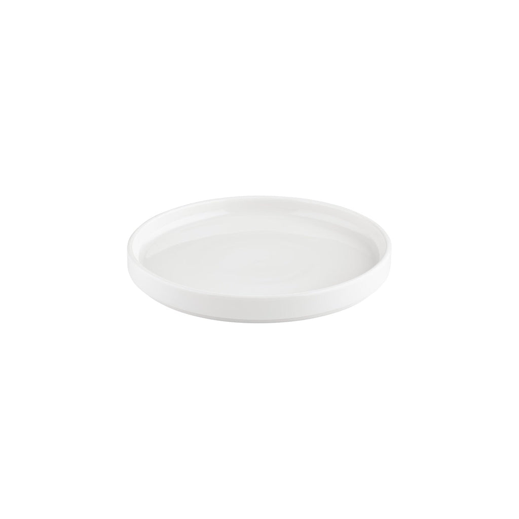Helix White dia.10.75" Round Warm White Vitrified Plate (Set of 6)