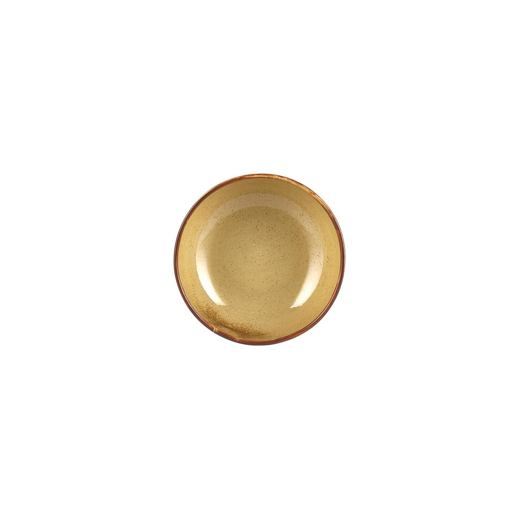 Helix Dune dia.5.5" h:2" 16 oz. Round Orange Vitrified Bowl (Set of 4)
