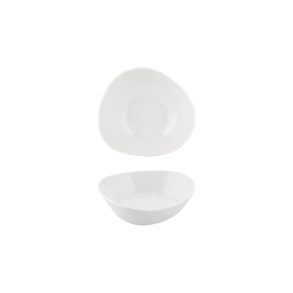 Island White 7" x 6.25" x h:0" 22 oz. Organic Warm White Vitrified Bowl (Set of 4)