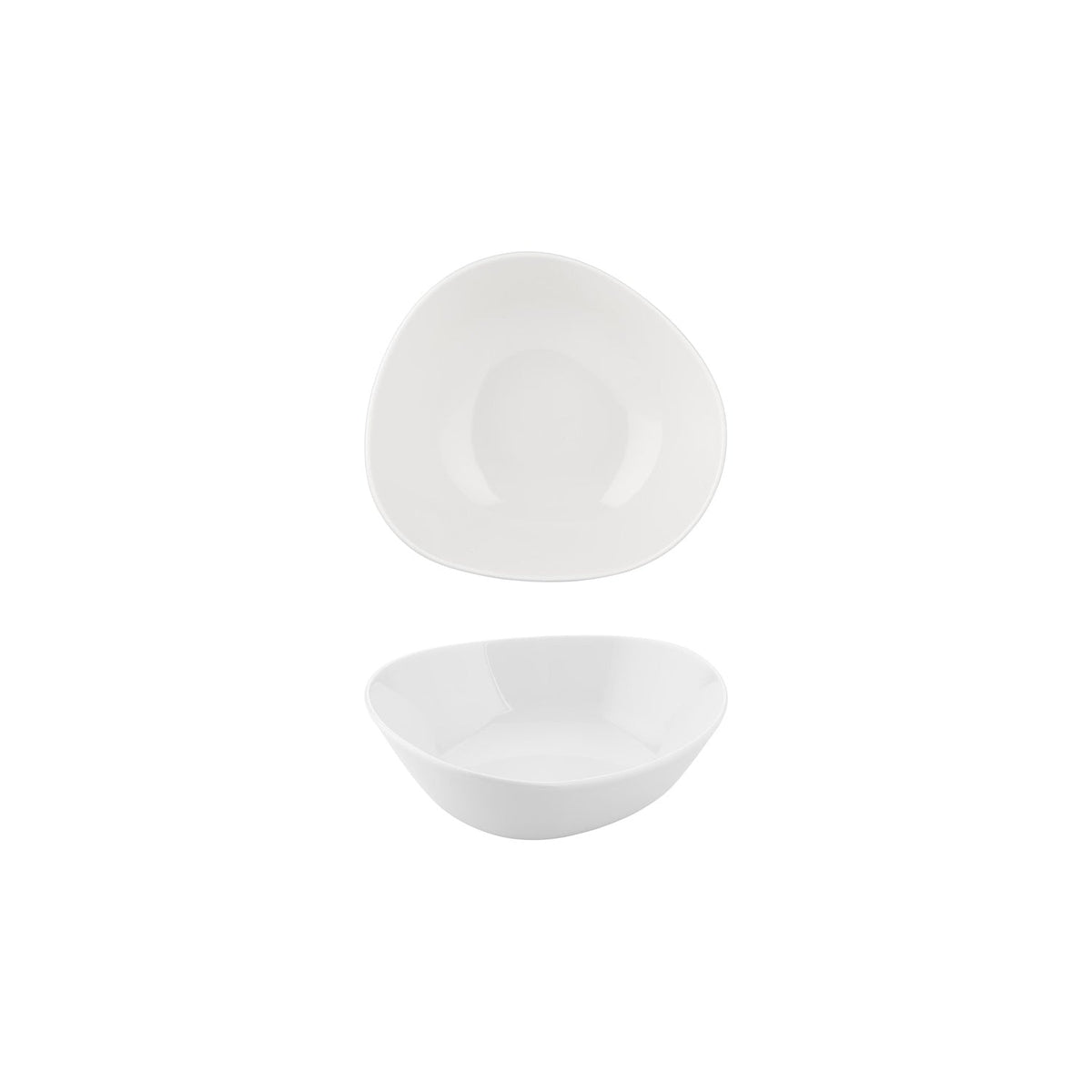 Island White 7" x 6.25" x h:0" 22 oz. Organic Warm White Vitrified Bowl (Set of 4)