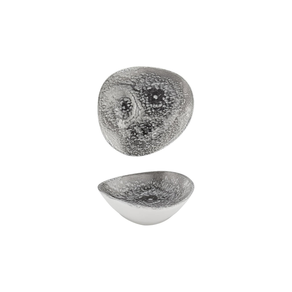 Island Onix 4" x 3.5" x h:0" 3 oz. Organic Gray Vitrified Bowl (Set of 4)