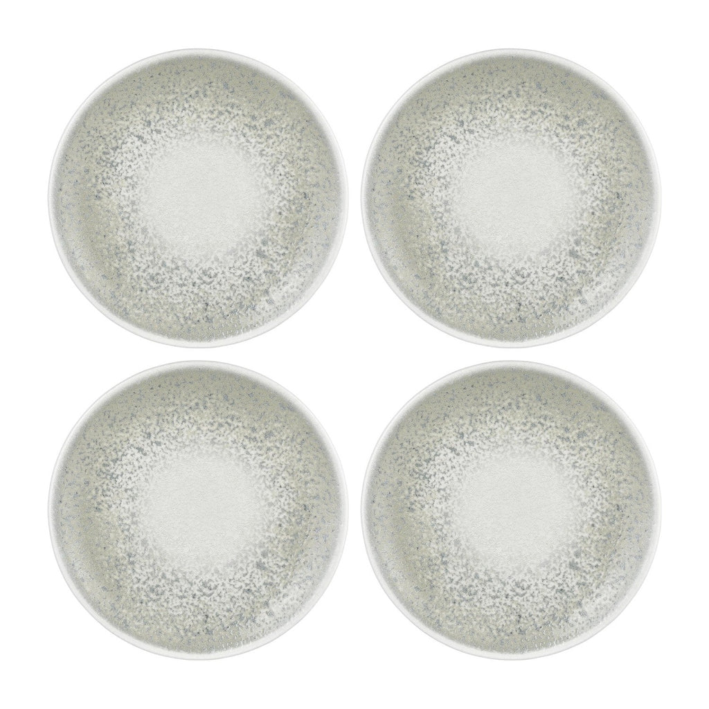 Natura Ocean dia.9.75" Round Blue Vitrified Plate (Set of 4)
