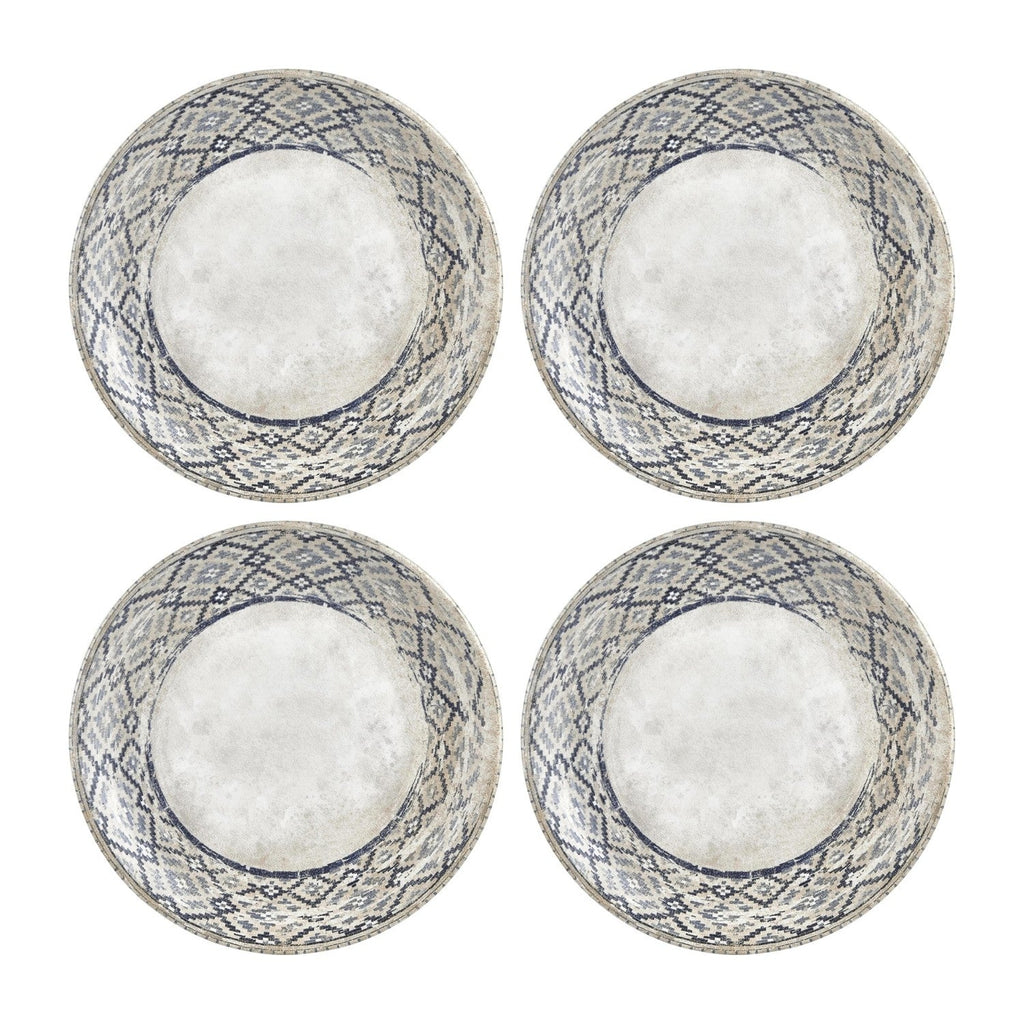 Zafira dia.9.75" Round Beige Vitrified Plate (Set of 4)